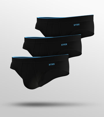 Uno Modal Briefs Pack of 3 (All Black)