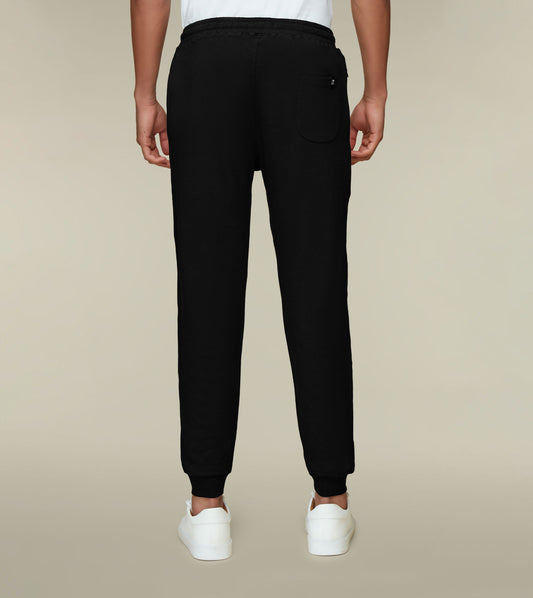 IntelliSoft Ace Modal-Cotton Joggers Pitch Black