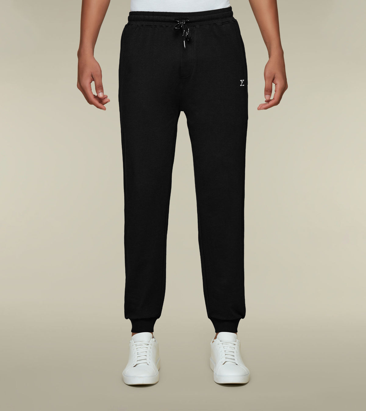 IntelliSoft Ace Modal-Cotton Joggers Pitch Black