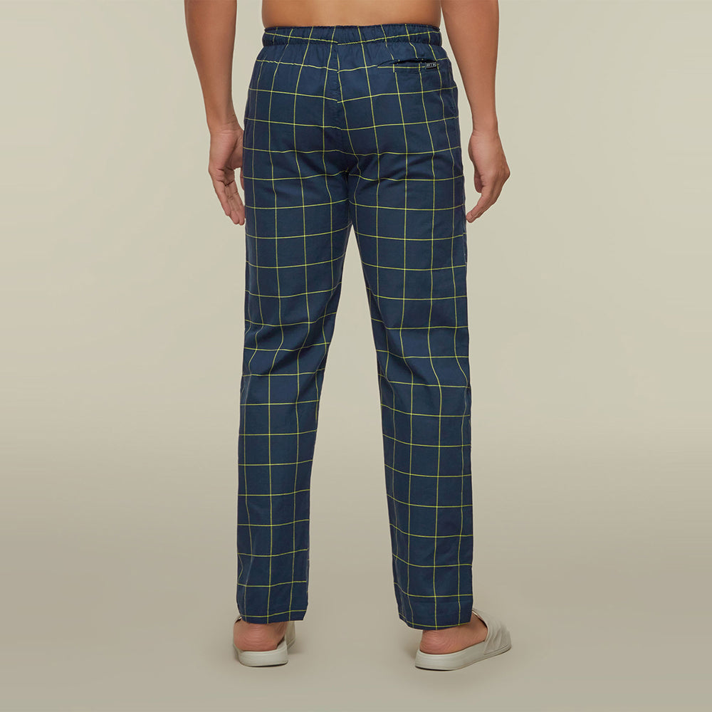 Checkmate Combed Cotton Pyjamas For Men Lemon Burst - XYXX Mens Apparels