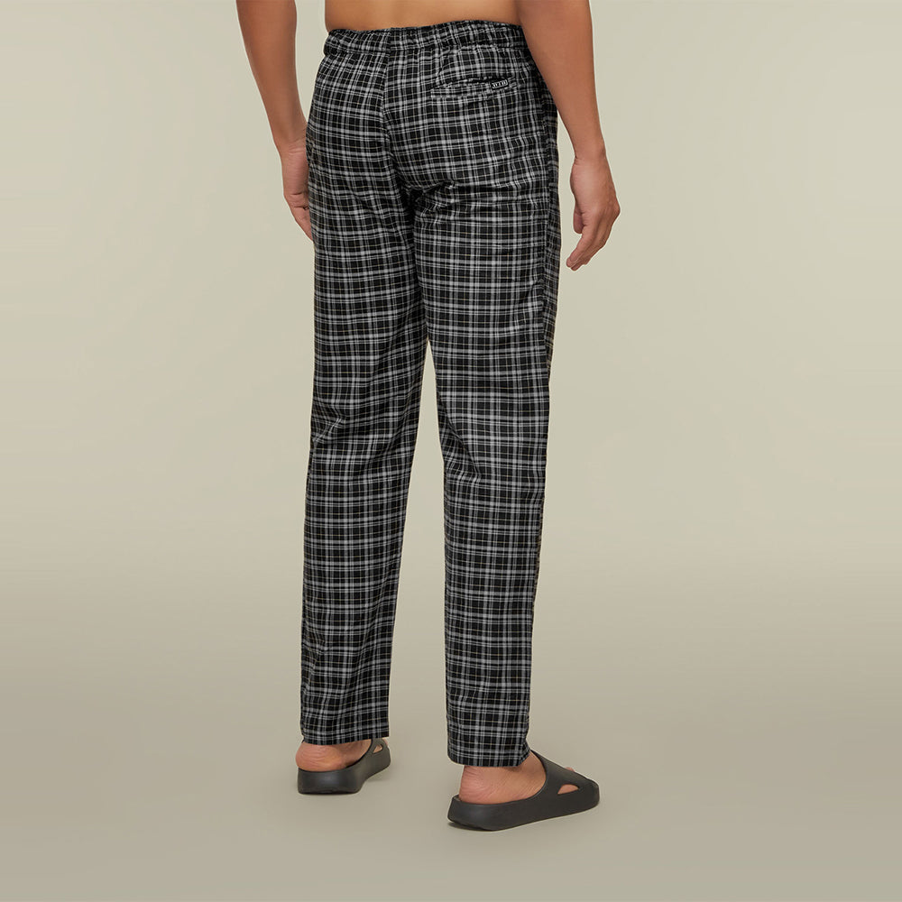 Checkmate Combed Cotton Pyjamas For Men Crypto Black - XYXX Mens Apparels
