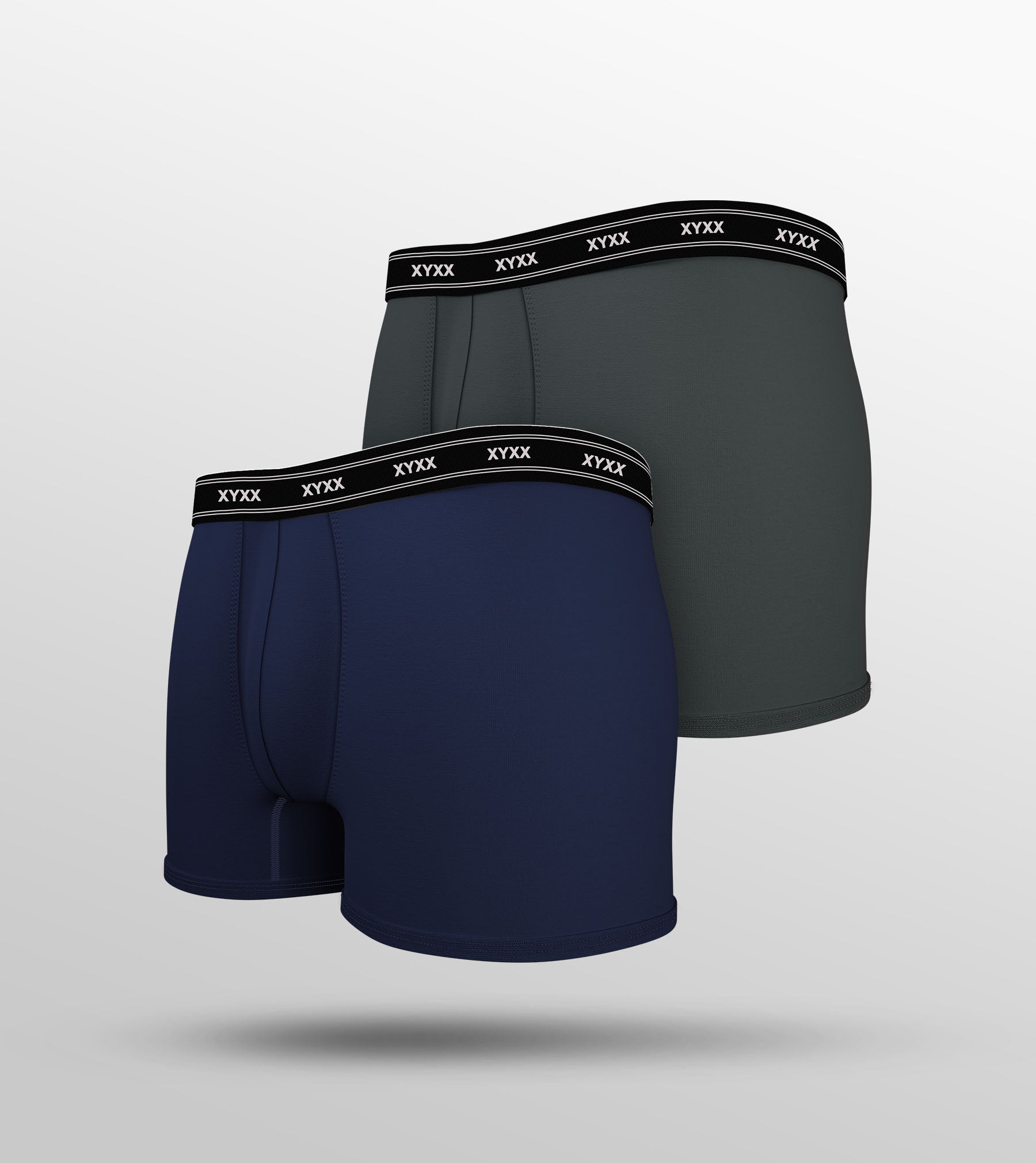 Apollo Bamboo Cotton Trunks For Men Pack of 2 (Dark Blue, Grey) -  XYXX Mens Apparels