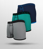 Vibe Modal Trunks For Men Pack of 3 (Grey, Aqua Green, Blue) -  XYXX Mens Apparels