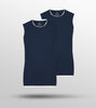 Activo Combed Cotton Gym Vests For Men Pack of 2 (All Navy) - XYXX Mens Apparels