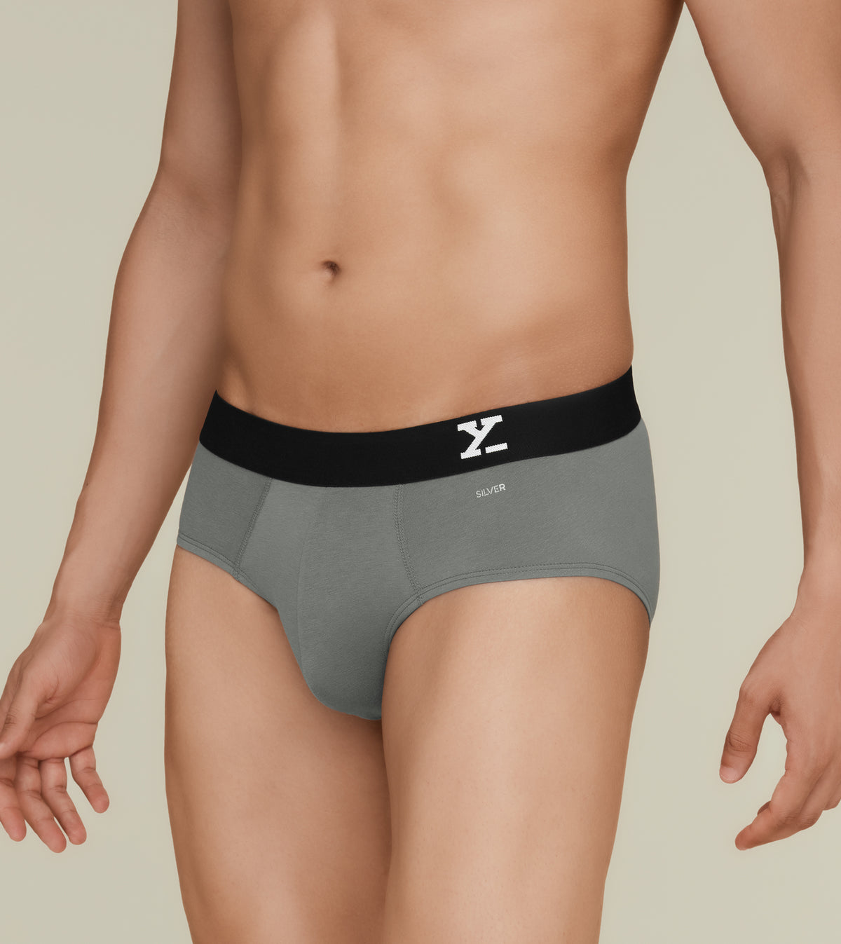 Aero Silver Cotton Briefs For Men Pack of 2(Aqua Blue, Grey) -  XYXX Mens Apparels