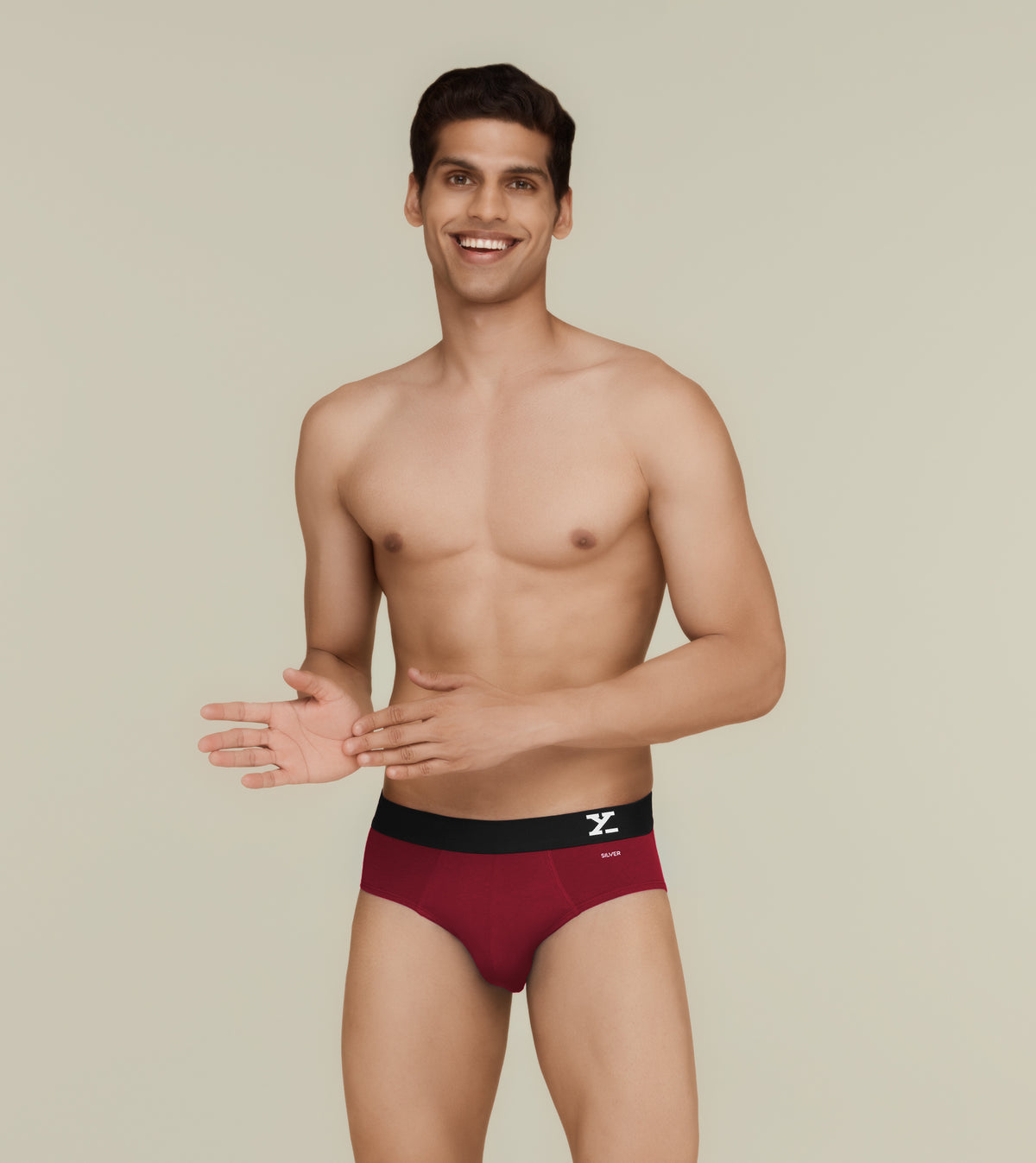 Aero Silver Cotton Briefs For Men Pack of 3(Maroon, Aqua Blue, Dark Blue) -  XYXX Mens Apparels