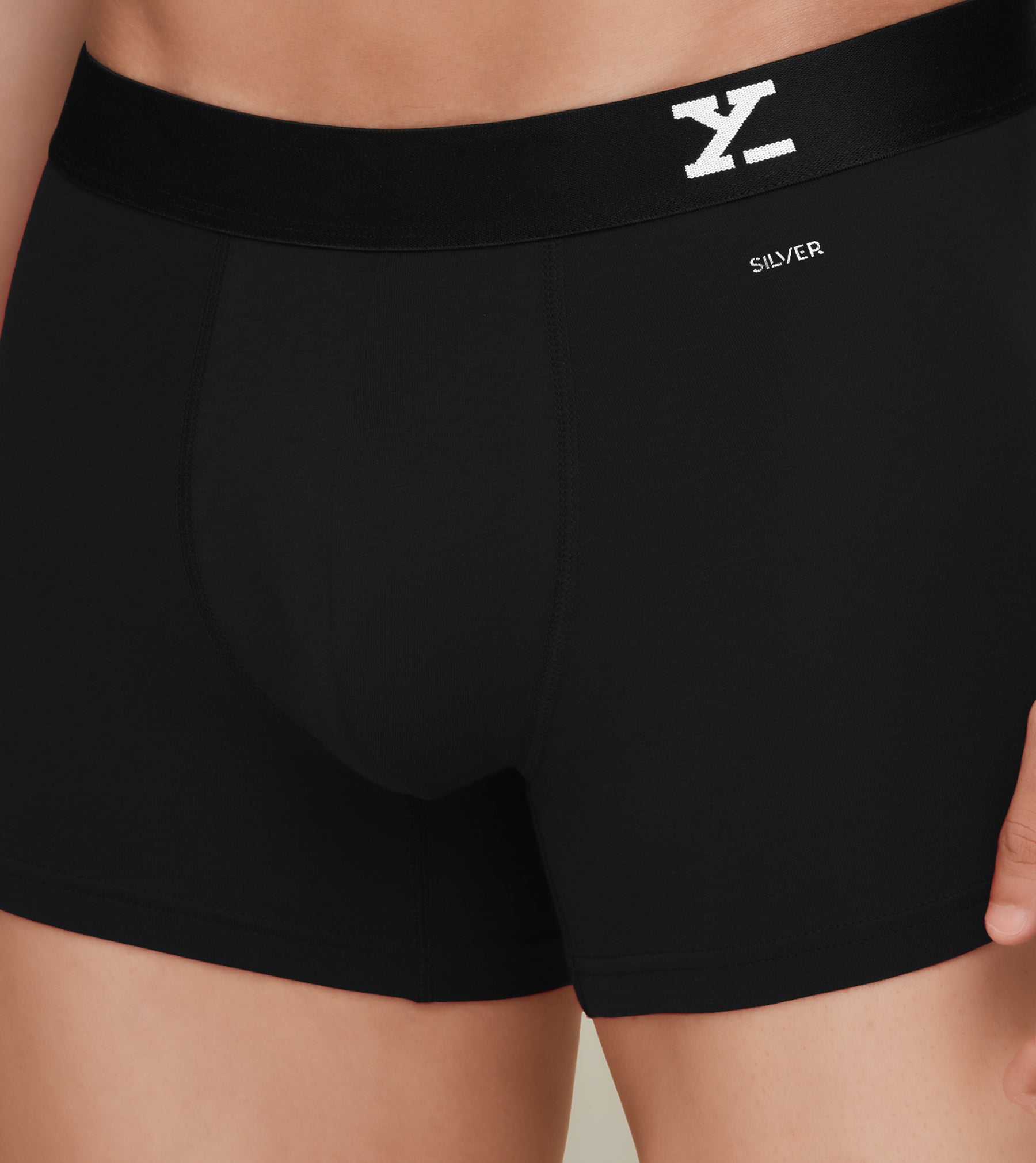 Aero Silver Cotton Trunks For Men Pack of 2(Black, Maroon) -  XYXX Mens Apparels