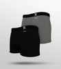 Aero Silver Cotton Trunks For Men Pack of 2(Black, Grey) -  XYXX Mens Apparels