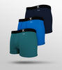 Aero Silver Cotton Trunks For Men Pack of 3(Aqua Blue, Light Blue, Dark Blue) -  XYXX Mens Apparels