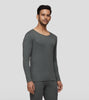 Cotton Rich Thermal Long Sleeve Vest For Men Graphite Grey - XYXX Mens Apparels