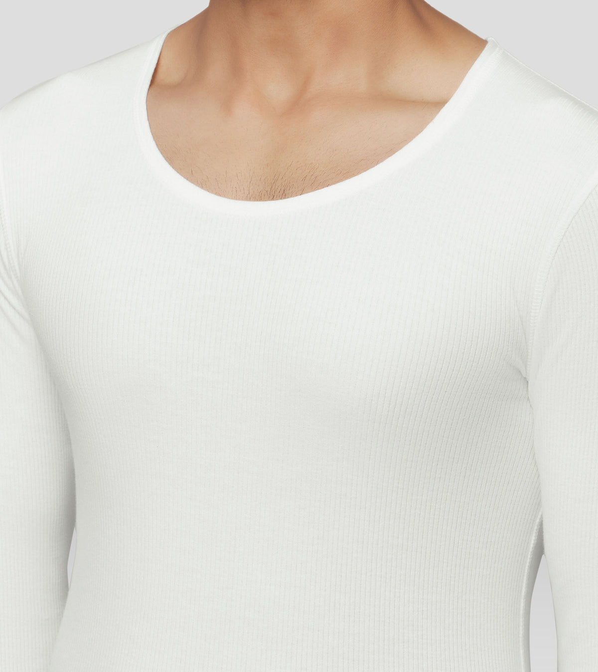 Cotton Rich Long Sleeve Thermal Set Ivory White