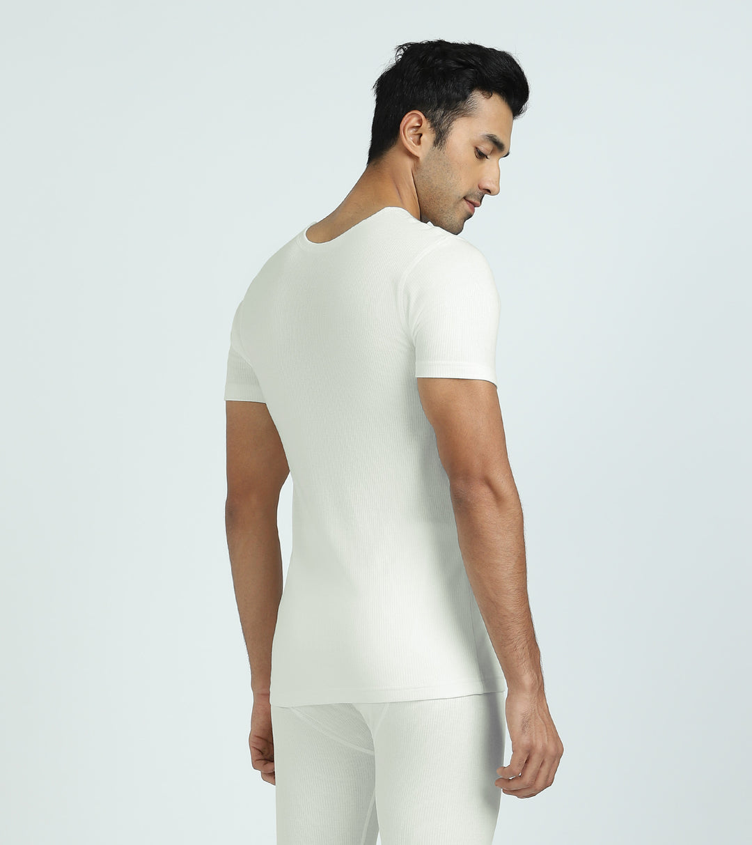 Cotton Rich Thermal Short Sleeve Vest Ivory White XYXX Apparels