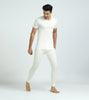 Alpine Cotton Rich Short Sleeve Thermal Set For Men Ivory white - XYXX Mens Apparels