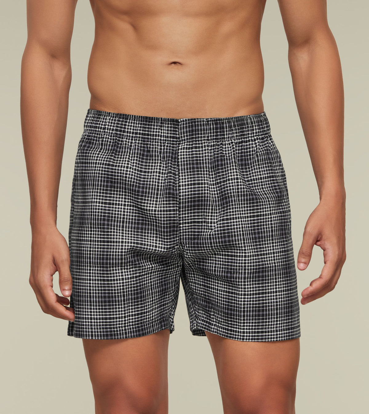 Checkmate Combed Cotton Boxers Monochrome