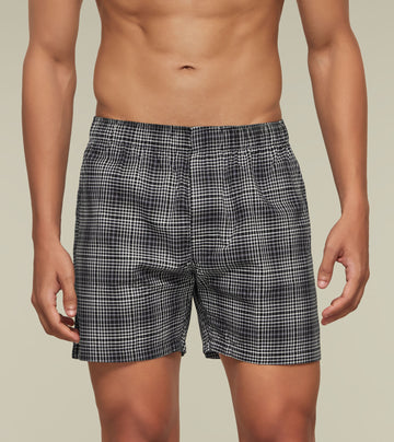 Checkmate Combed Cotton Boxers Monochrome