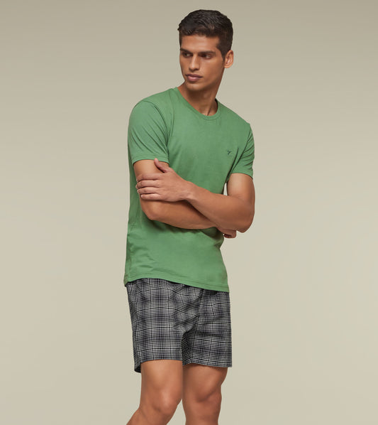 Checkmate Combed Cotton Boxers Monochrome
