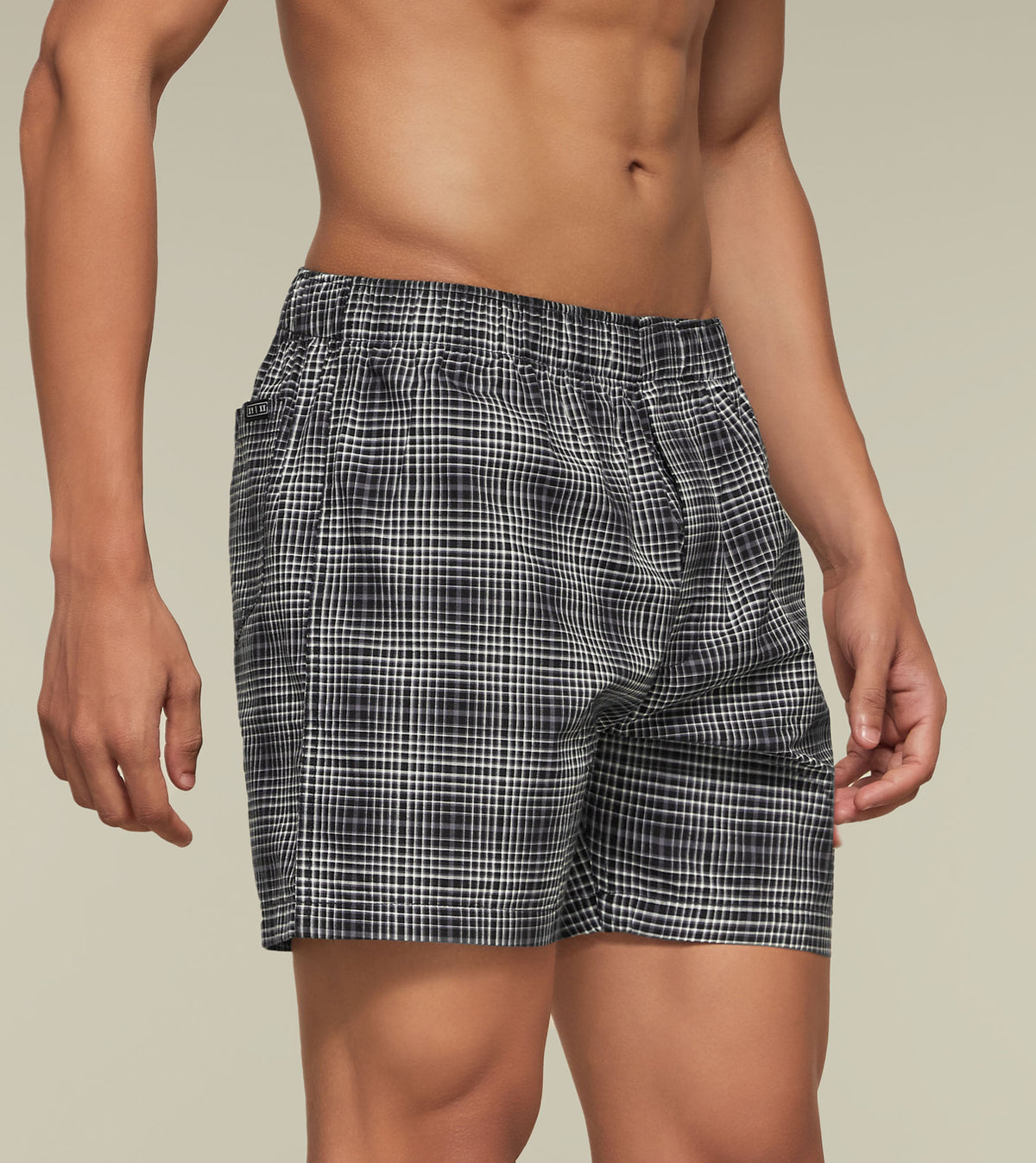 Checkmate Combed Cotton Boxers Monochrome