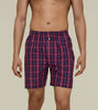 Checkmate Combed Cotton Boxer Shorts For Men Autumn Maroon - XYXX Mens Apparels