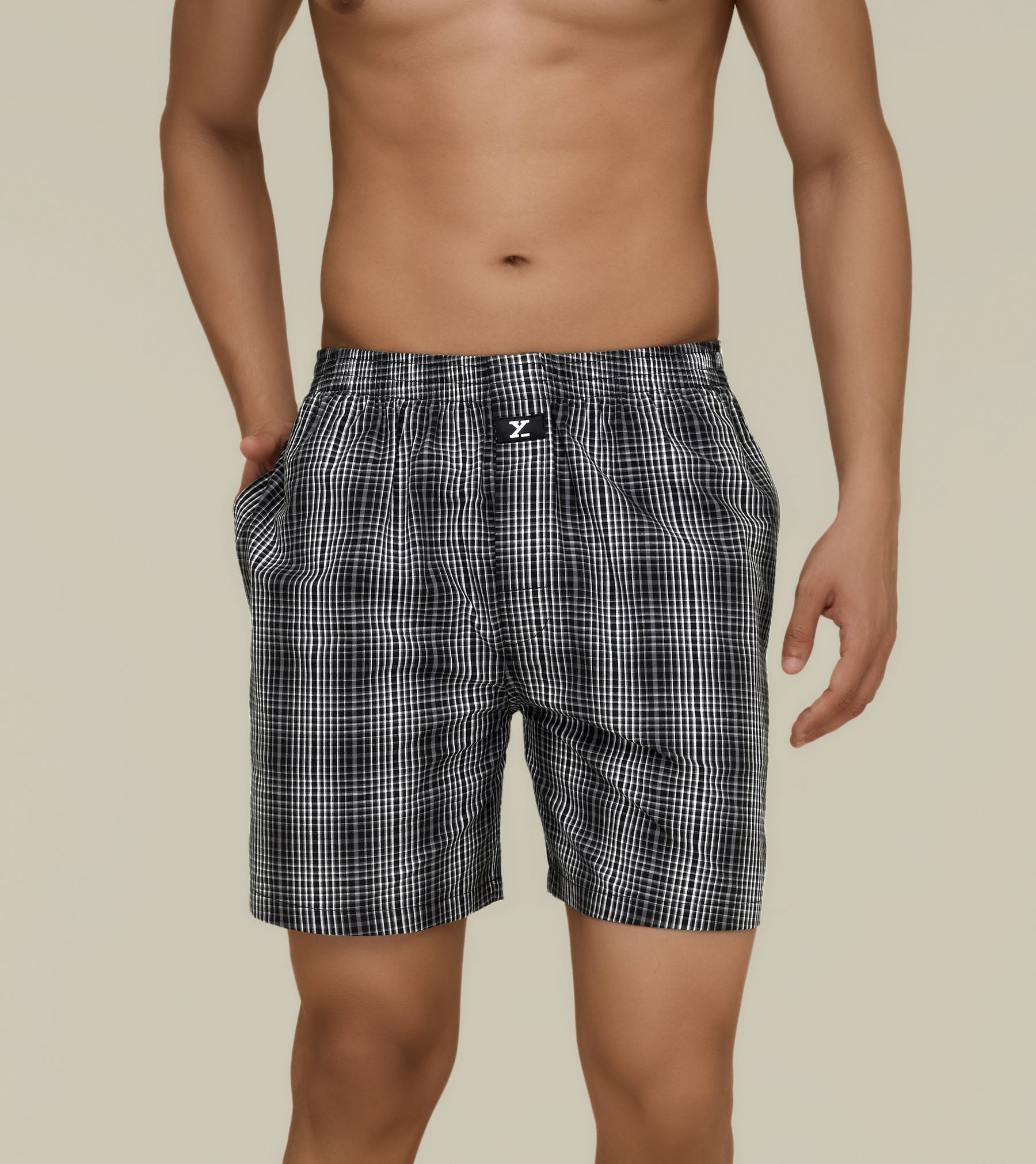 Checkmate Combed Cotton Boxer Shorts Smoke Grey – XYXX Apparels