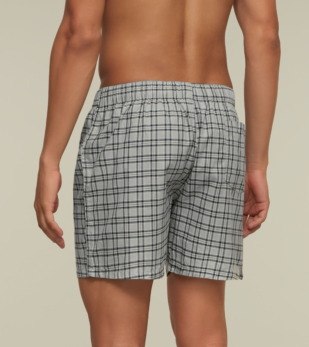 Checkmate Combed Cotton Boxers Steely