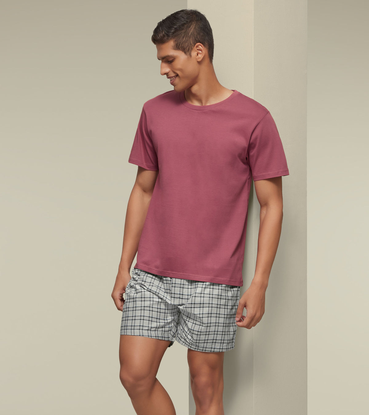 Checkmate Combed Cotton Boxers Steely