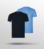 Code Cotton Rich T-shirts For Mens For Men Pack of 2 (All Blue) - XYXX Mens Apparels