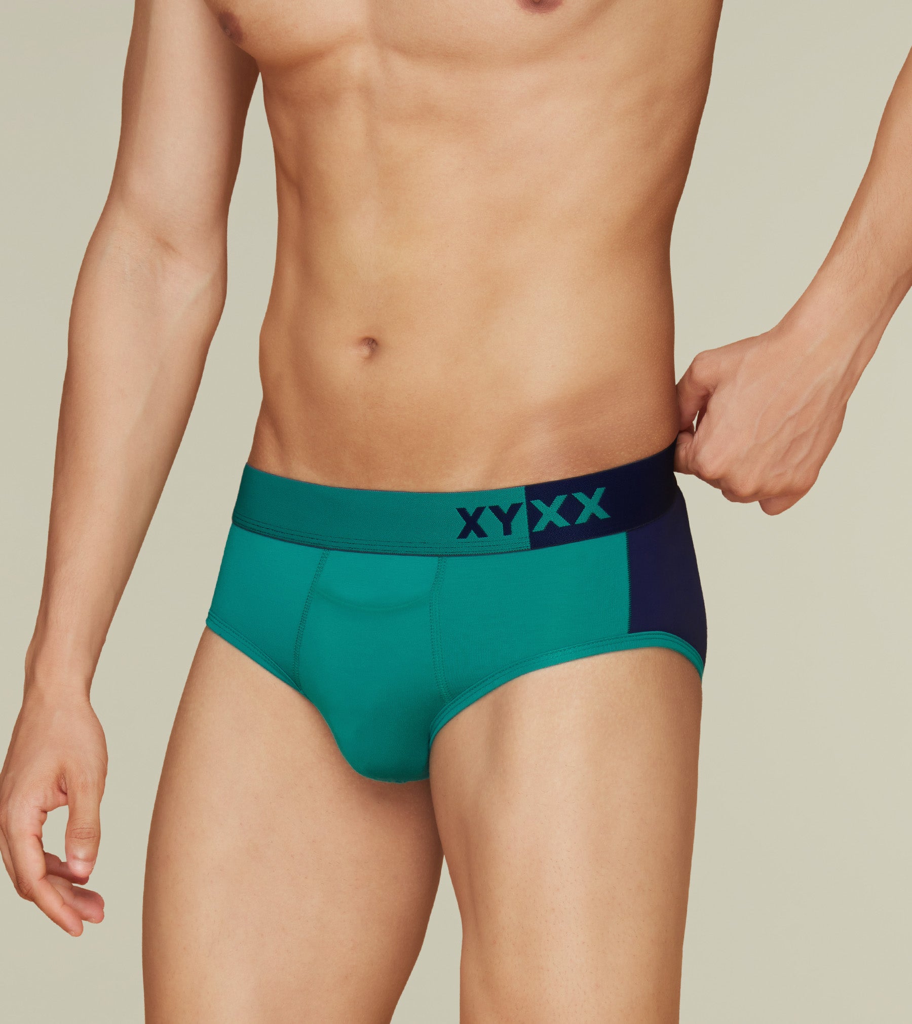 Dualist Modal Briefs For Men Pack of 3 (Grey, Aqua Blue, Lime Yellow) -  XYXX Mens Apparels