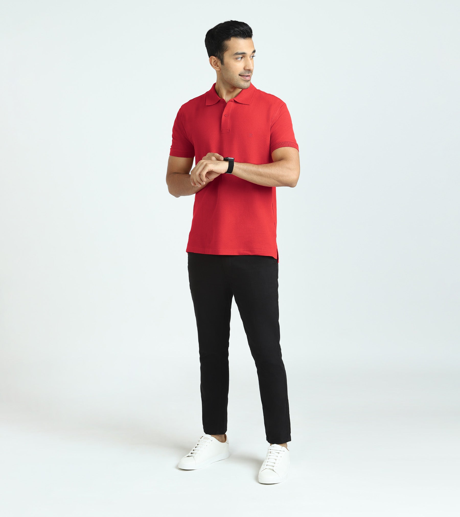 Element Combed Cotton Polo T-shirts For Men Rio Red - XYXX Mens Apparels