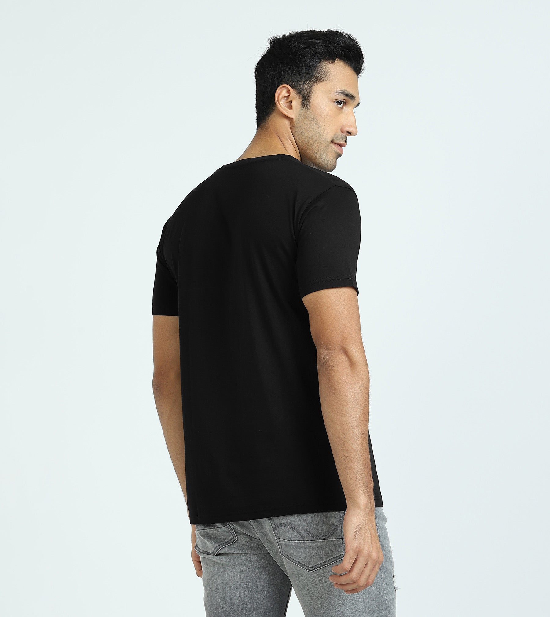 Iconique Supima Cotton T-shirts For Men Pitch Black - XYXX Mens Apparels