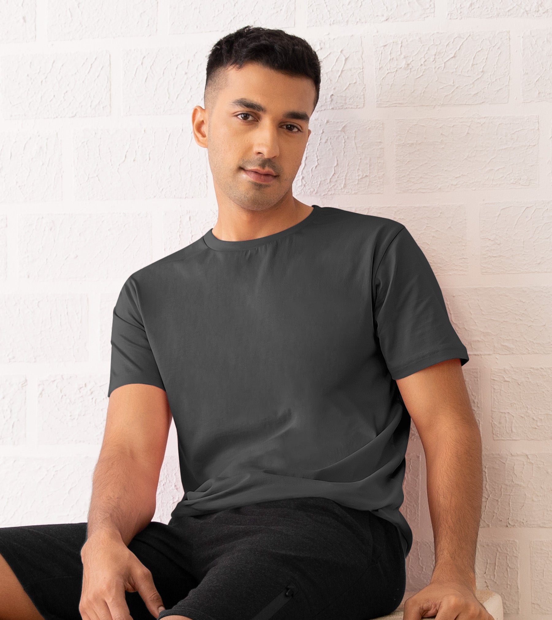 Iconique Supima Cotton T-shirts For Men Graphite Grey - XYXX Mens Apparels