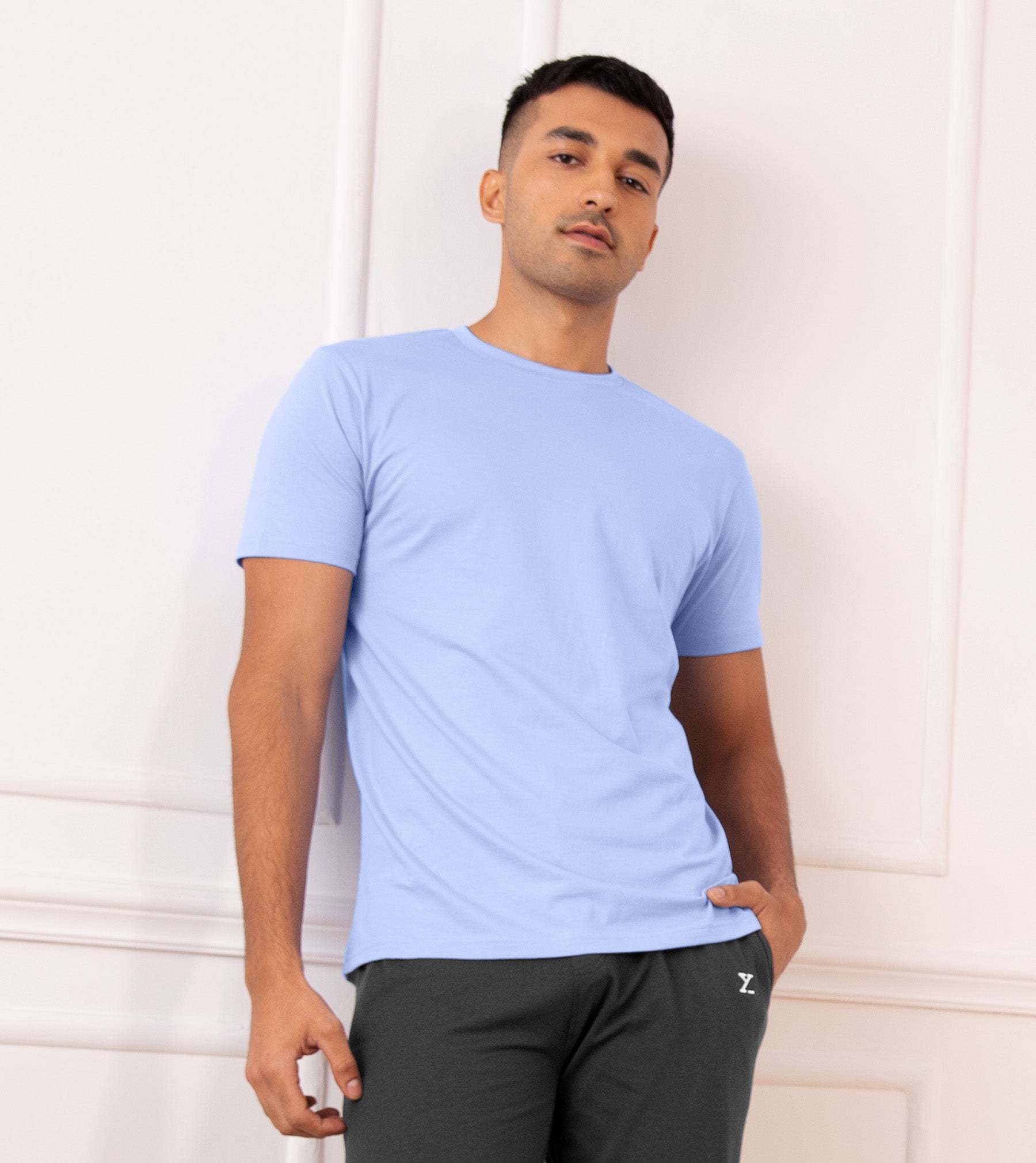 Iconique Supima Cotton T-shirts For Men Iceberg Blue - XYXX Mens Apparels