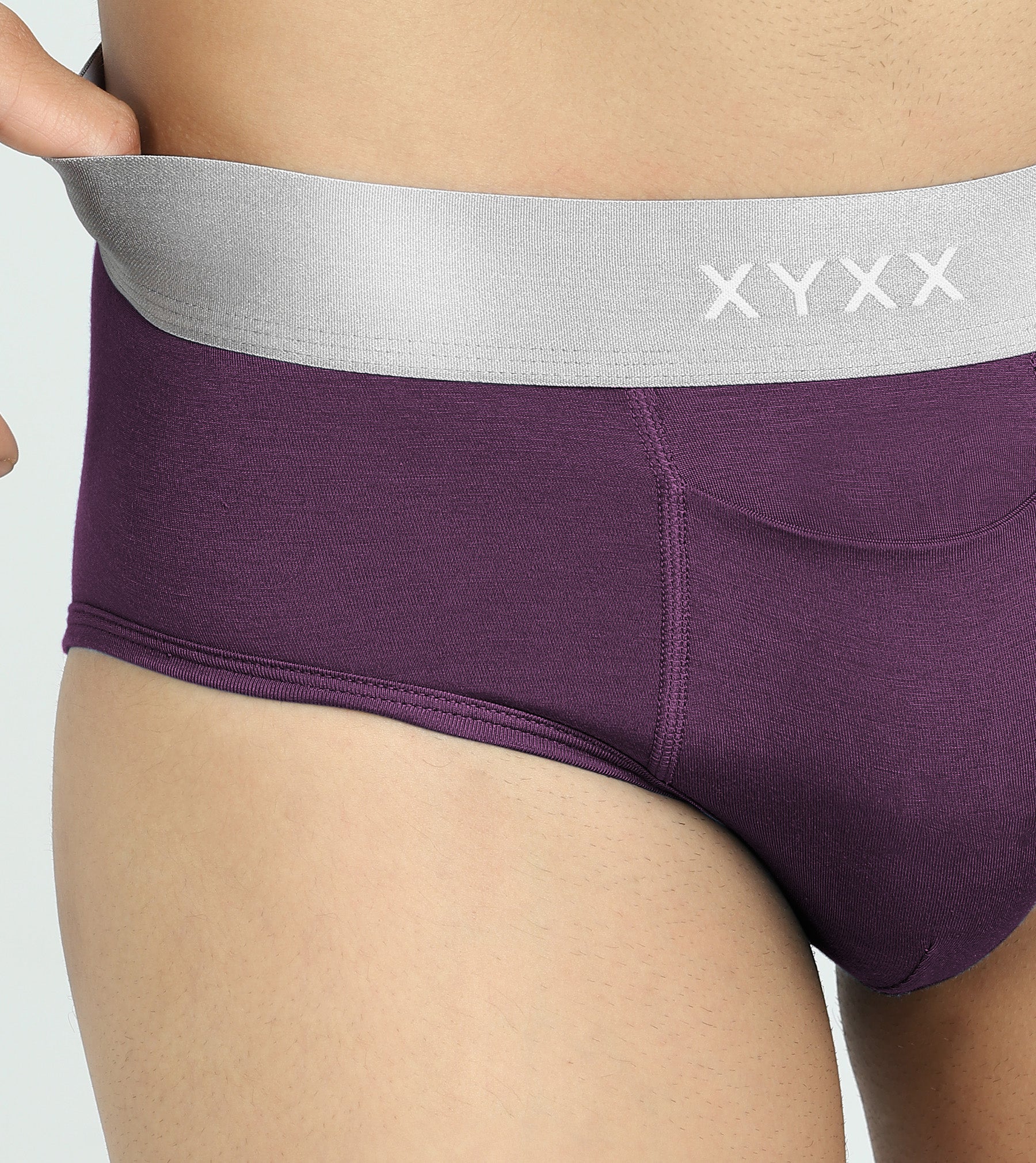 Illuminati Modal Briefs For Men Plum Purple -  XYXX Mens Apparels
