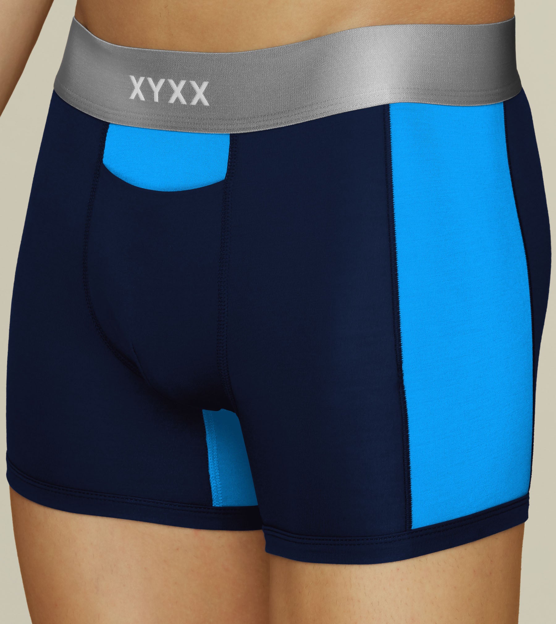 Illuminati Modal Trunks For Men Pack of 3 (Light Blue, Black, Blue) -  XYXX Mens Apparels