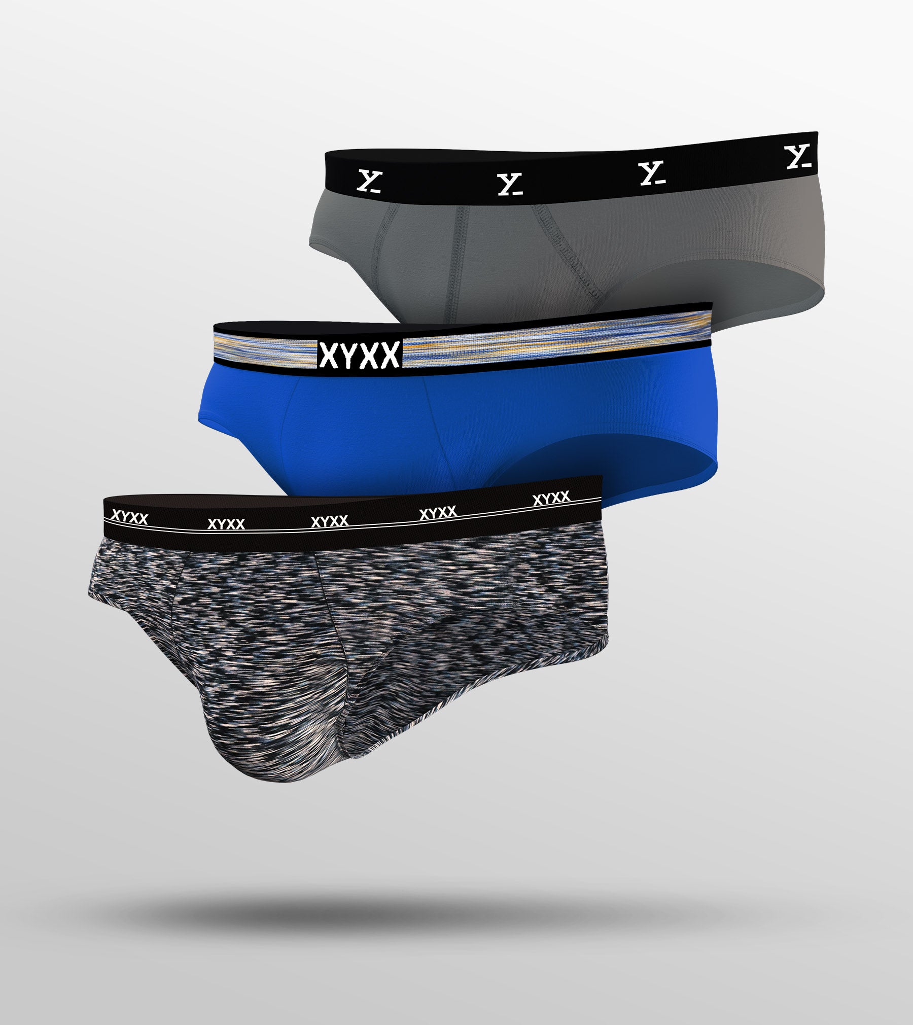 Tencel Modal Briefs For Men Pack of 3 (Grey, Blue, Astro Black) -  XYXX Mens Apparels