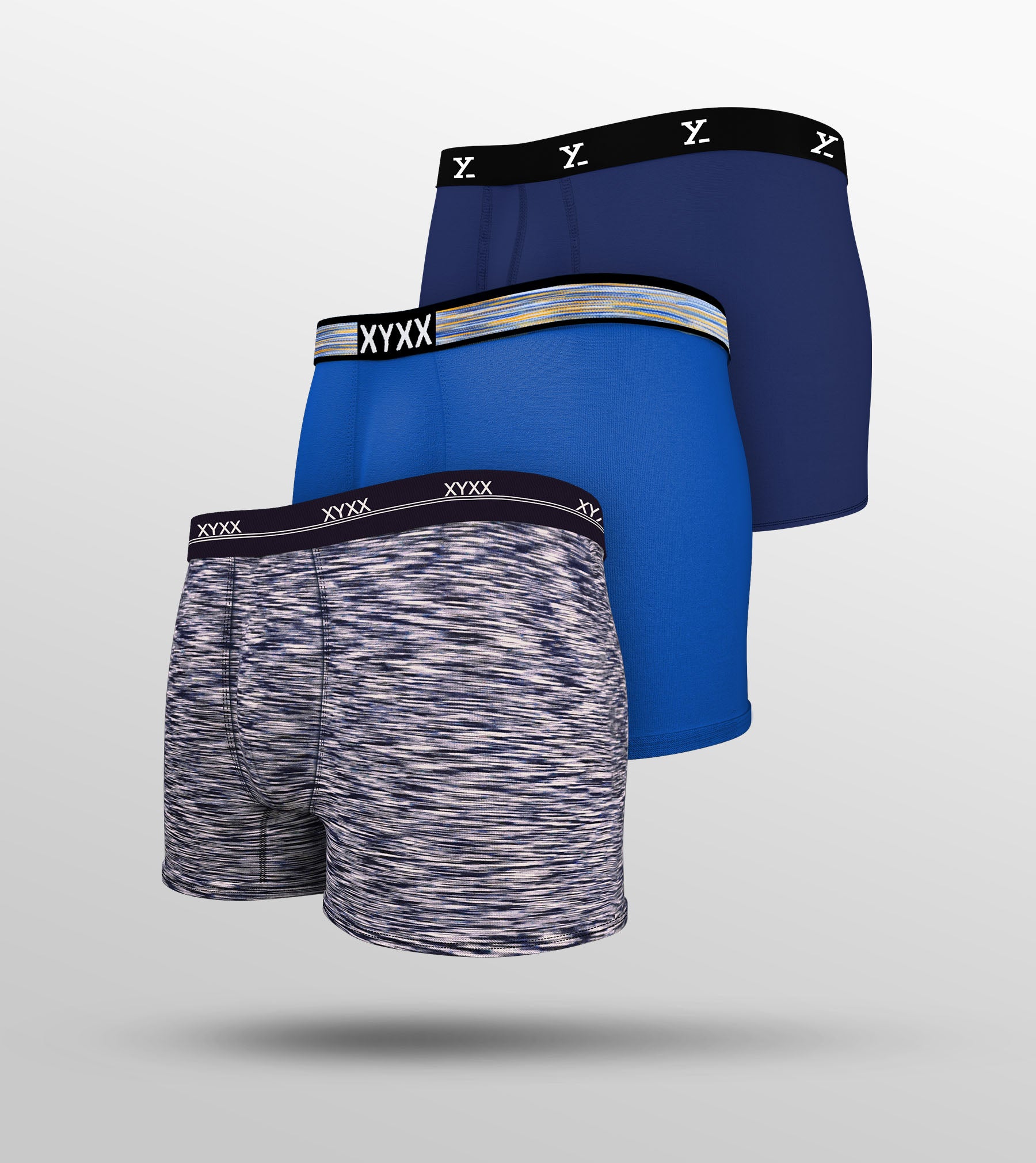 Tencel Modal Trunks For Men Pack of 3 (All Blue) -  XYXX Mens Apparels