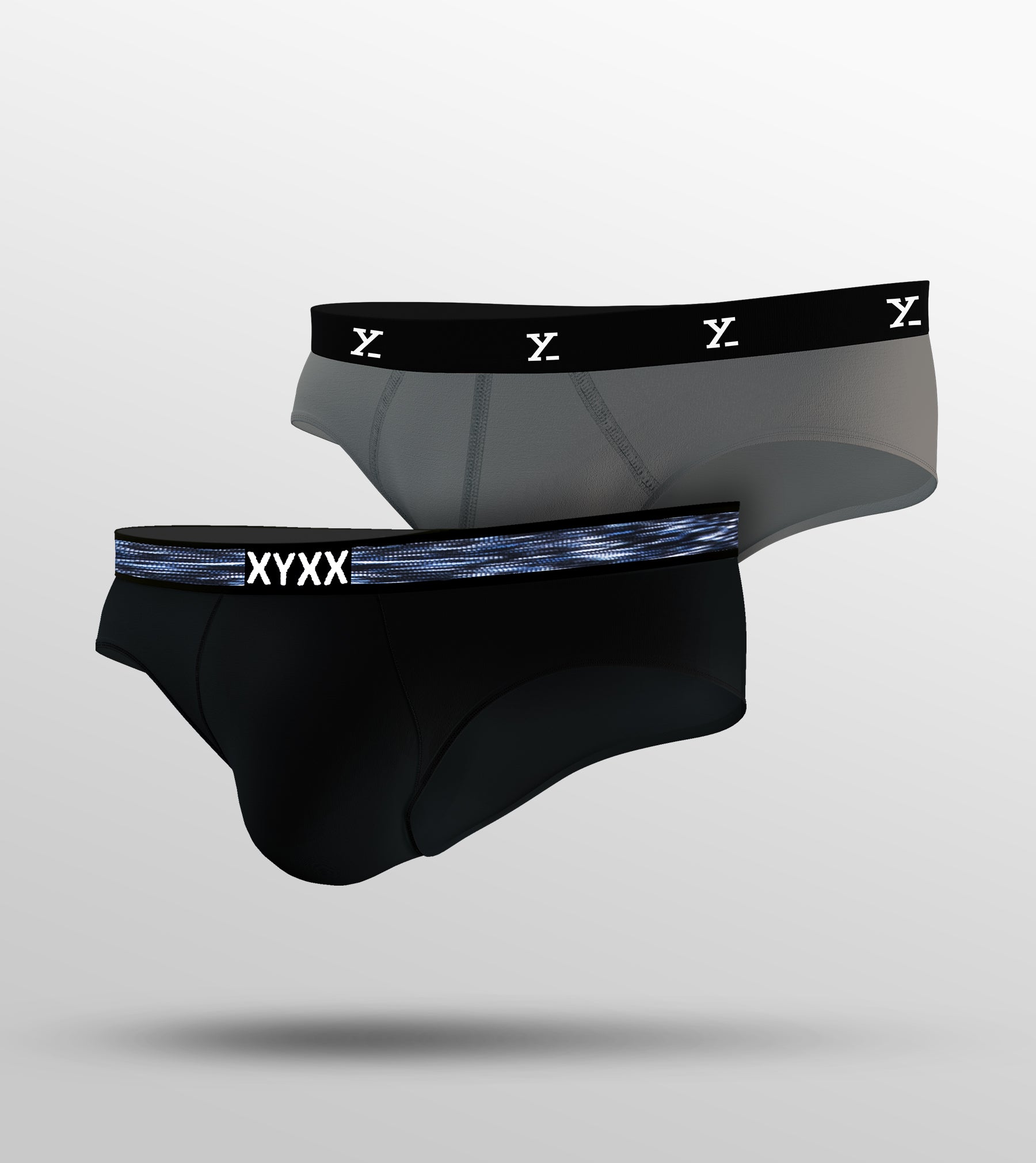 Tencel Modal Briefs For Men Pack of 2 (Grey, Black) -  XYXX Mens Apparels