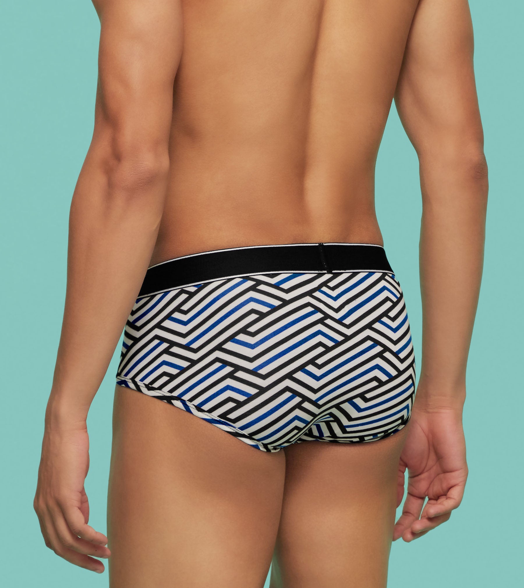 Linea Modal Briefs White Blue Cocktail