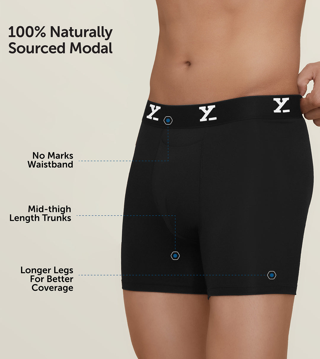 Ace Modal Boxer Briefs Black Knight – XYXX Apparels