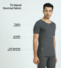 Cotton Rich Thermal Short Sleeve Vest For Men Graphite Grey - XYXX Mens Apparels