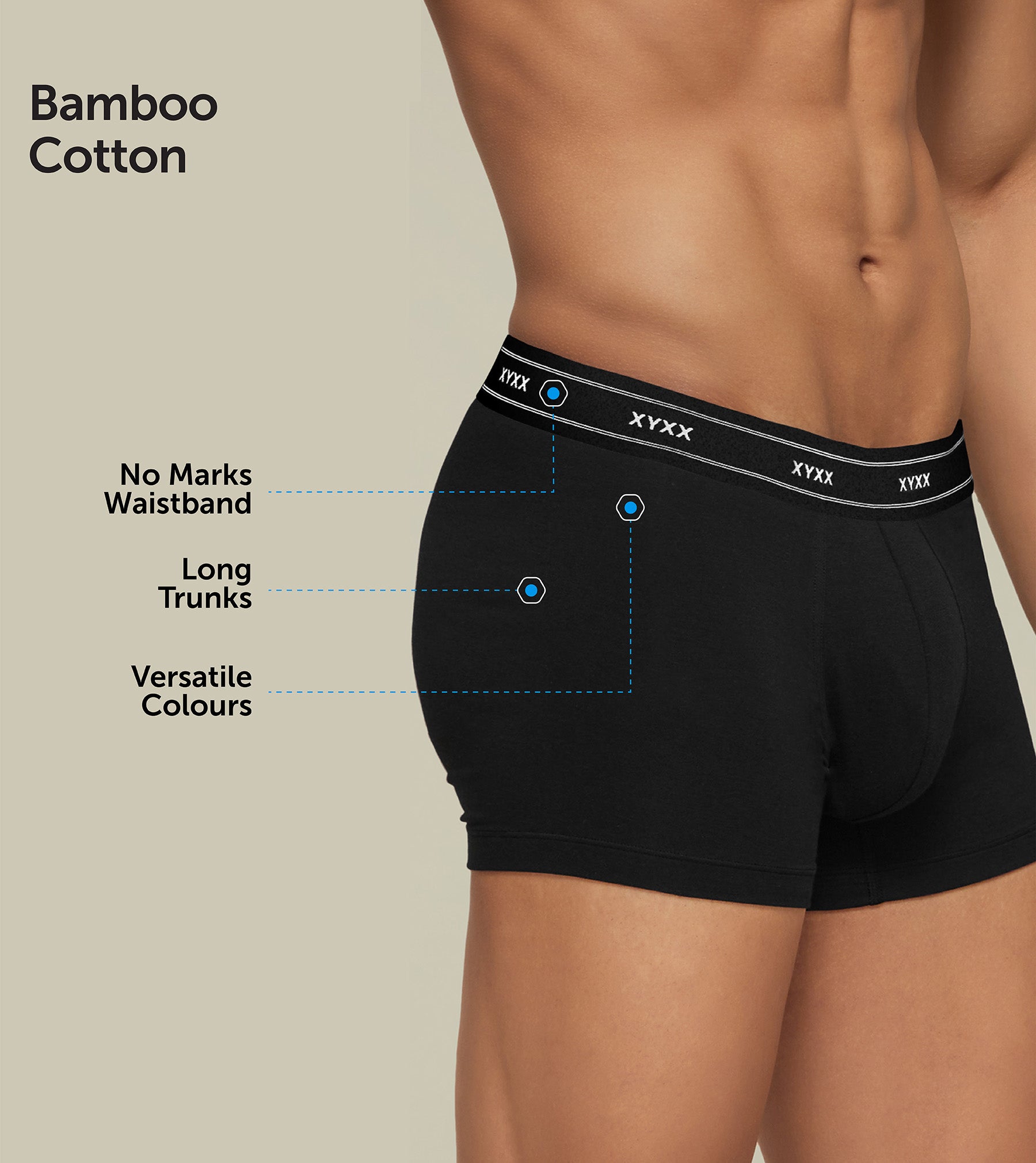 Buy Massimano Men Black 93 Percent Bamboo, 7 Percent Lycra All Over Print  Xx-Treme Soft-Feel Antimicrobial Trunk Underwear (L) Online at Best Prices  in India - JioMart.