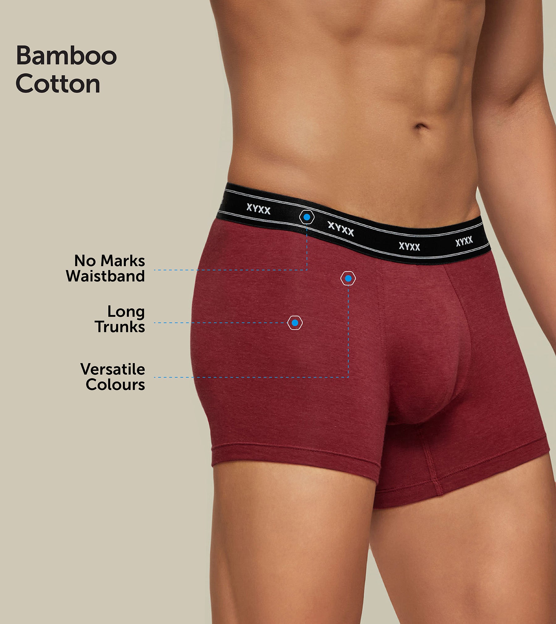 Buy Apollo Men's [Rio Red ] Bamboo Cotton Trunk Online. – XYXX