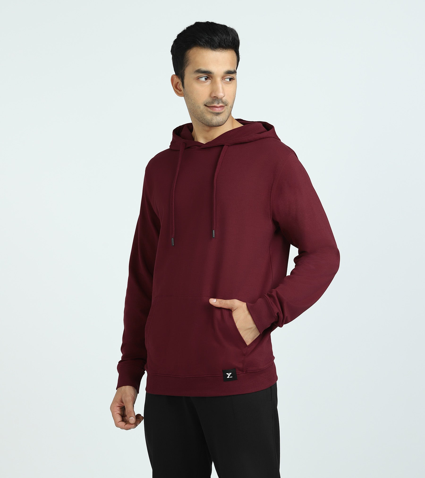 Cruze French Terry Cotton Hoodies Set For Men Auburn Red - XYXX Mens Apparels