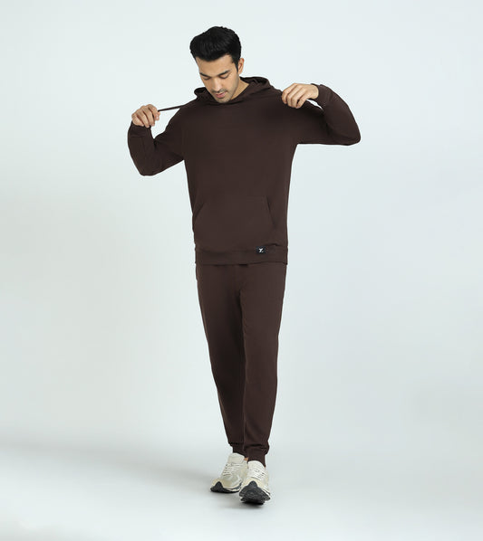 Cruze French Terry Cotton Hoodie and Joggers Co-Ord Set Malt Brown - XYXX Crew