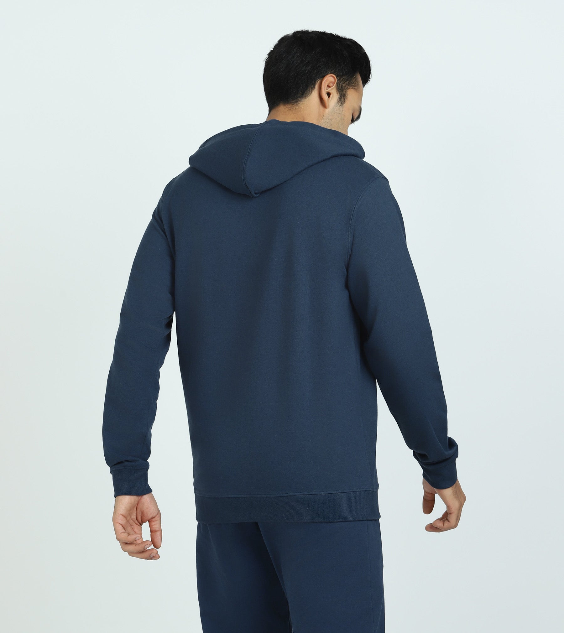 Cruze French Terry Cotton Hoodies Set For Men Opal Blue - XYXX Mens Apparels