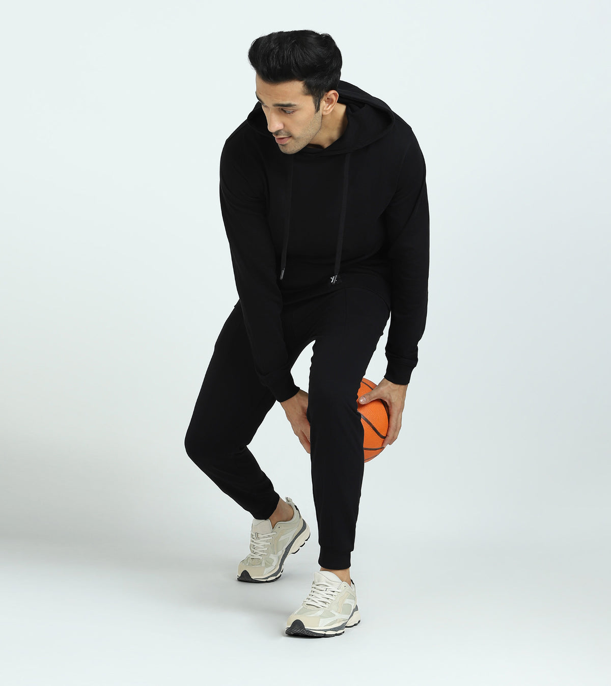 Cruze French Terry Cotton Hoodie and Joggers Co-Ord Set Pitch Black - XYXX Crew