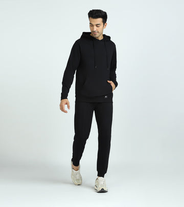 Cruze French Terry Cotton Hoodie and Joggers Co-Ord Set Pitch Black - XYXX Crew