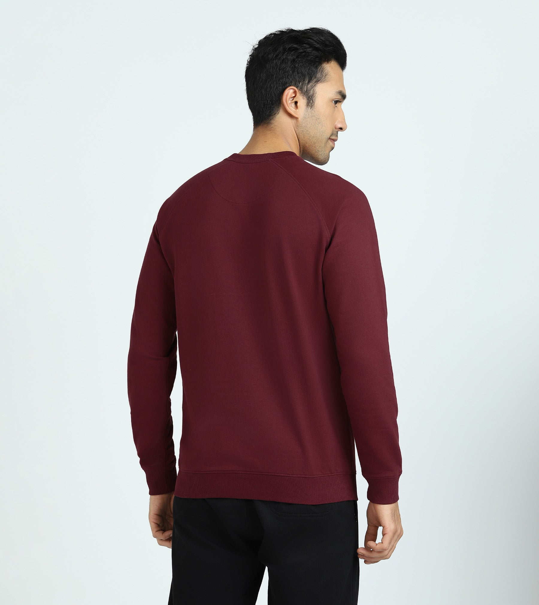 Cruze French Terry Cotton Sweatshirts For Men Auburn Red - XYXX Mens Apparels