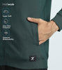 Cruze French Terry Cotton Zip Ups For Men Forest Green - XYXX Mens Apparels