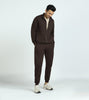 Cruze French Terry Cotton Zip-Up Jacket and Joggers Co-ord Set For Men Malt Brown - XYXX Mens Apparels