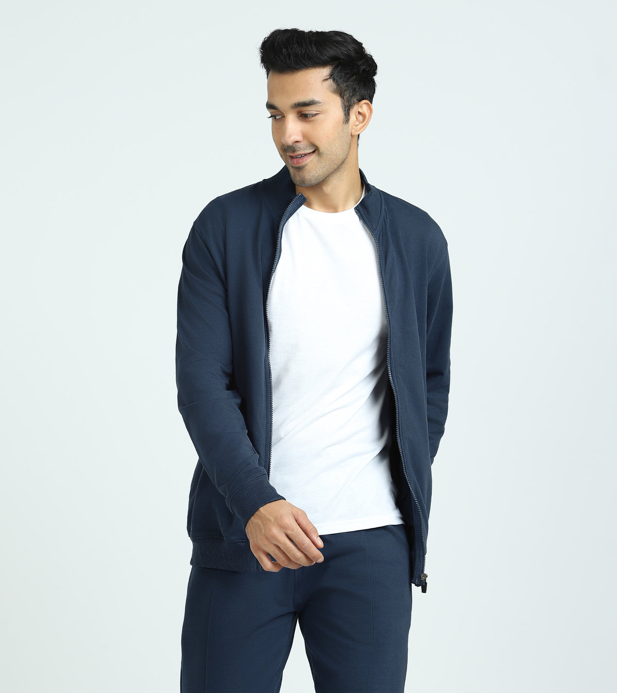 French Terry Cotton Zip-Up Jacket Co-Ord Set - XYXX Crew